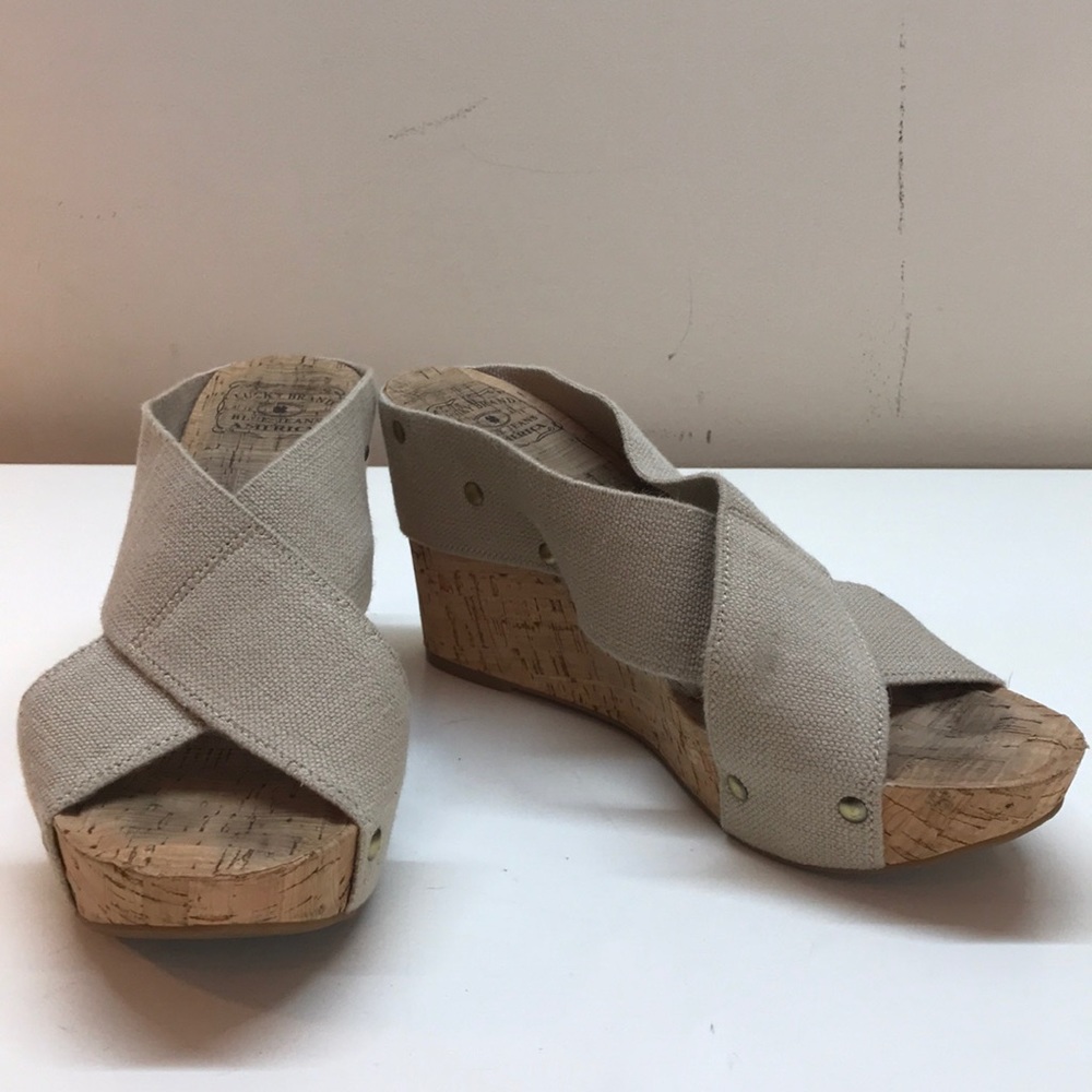 Lucky Brand Tan Platform Sandals Size 10 - Picture 2 of 8